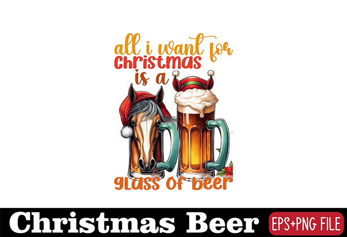 Vintage Christmas BEER T-shirt Bundle, Christmas Beer Sublimation t-shirt Vector Bundle, Christmas BEER clipart, Beer SVG Bundle