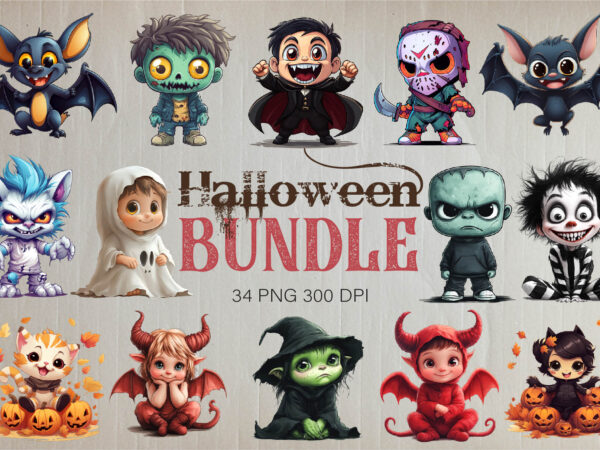 Big bundle of halloween characters. t shirt template Big bundle of halloween characters. t shirt template