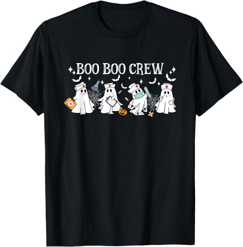 Boo Boo Crew Nurse Ghost Funny Halloween T-Shirt