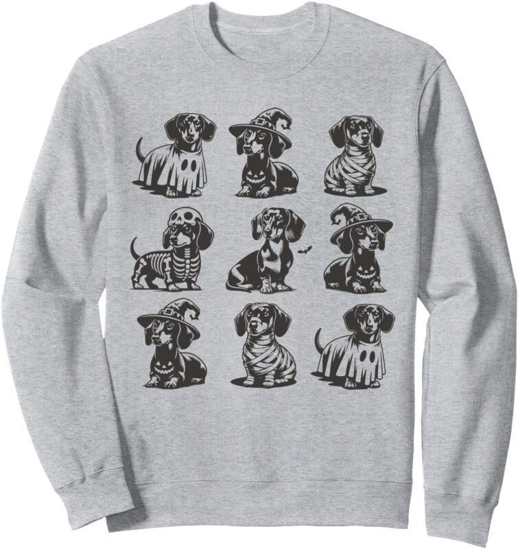 Boo Dachshund Halloween Spooky Dog Wiener Halloween Costume Sweatshirt