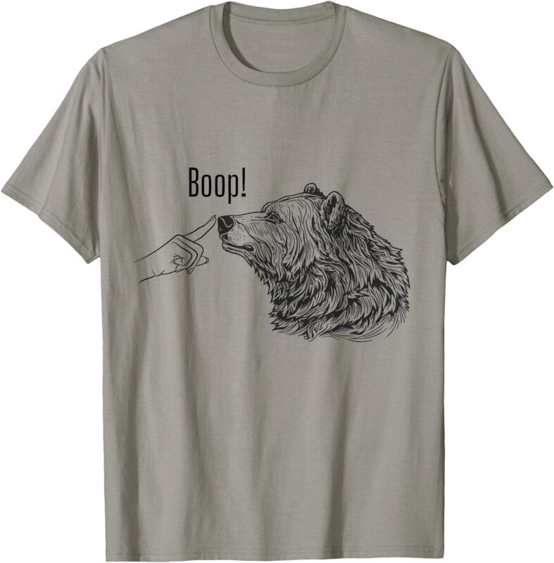 Boop Bear Adorable Cartoon Nose Boop Funny T-Shirt