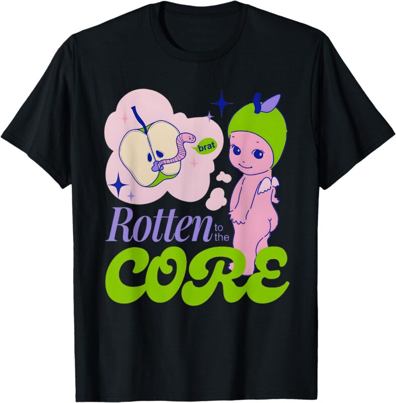 Brat rotten to the core Bad Apple Funny Retro T-Shirt