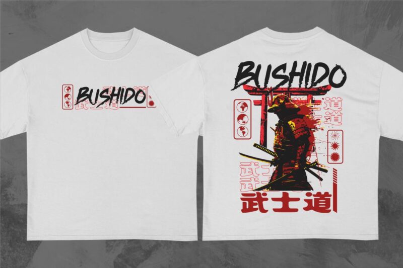 Japanese Streetwear T-Shirt Designs Bundle