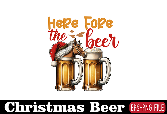 Vintage Christmas BEER T-shirt Bundle, Christmas Beer Sublimation t-shirt Vector Bundle, Christmas BEER clipart, Beer SVG Bundle