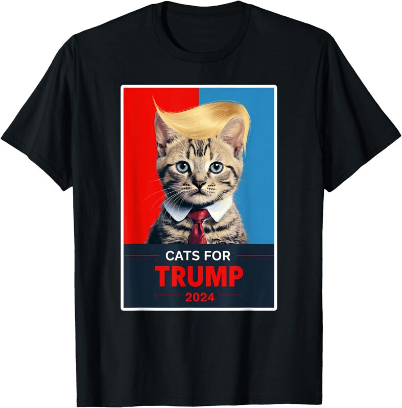 Cats For Trump 2024 Election T-Shirt