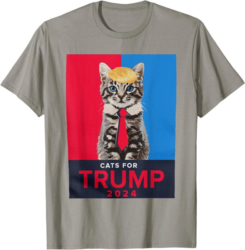 Cats For Trump 2024 Funny Tee For Vance Trump 2024 T-Shirt