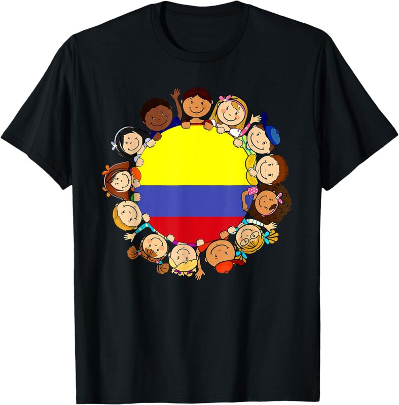 Colombia Flag Hispanic Heritage Month Kid Boy Girl Colombian T-Shirt