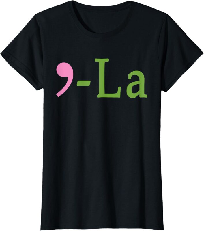 _Comma-La_ Kamala Harris Pink Green – Harris Walz 2024 T-Shirt