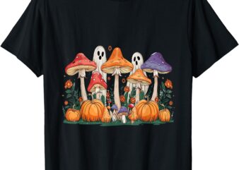 Cottagecore Halloween Ghost Mushroom Product T-Shirt