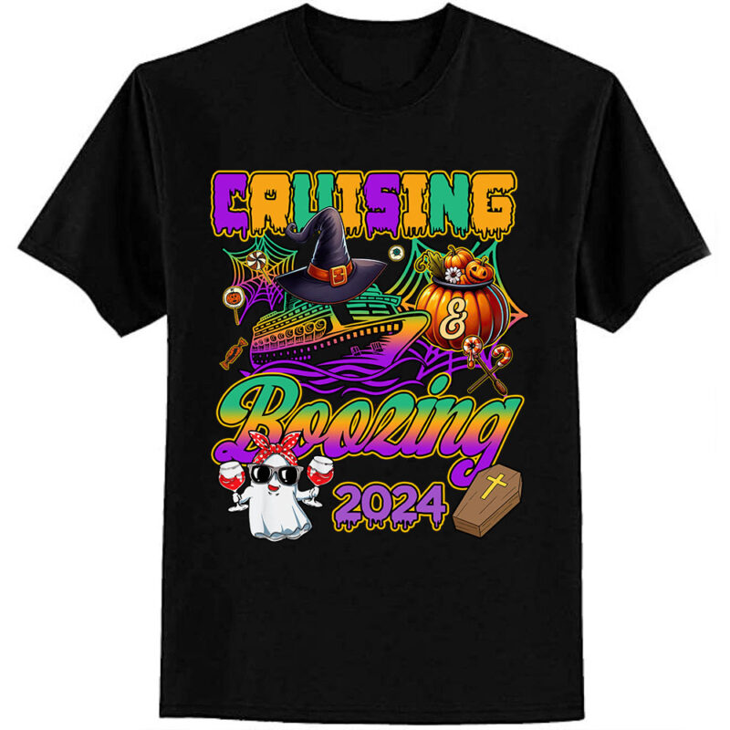 Cruising and Boozing Halloween Cruise Squad 2024 T-Shirt ltsp