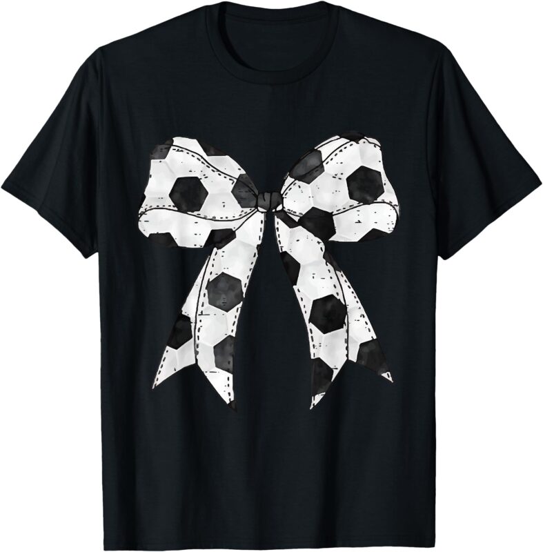 Cute Coquette Bow Funny Game Day Soccer Mom Life Team Sports T-Shirt