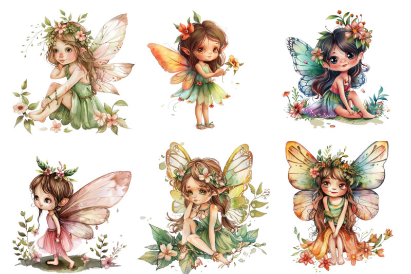 Cute Little Fairy with beautiful rose