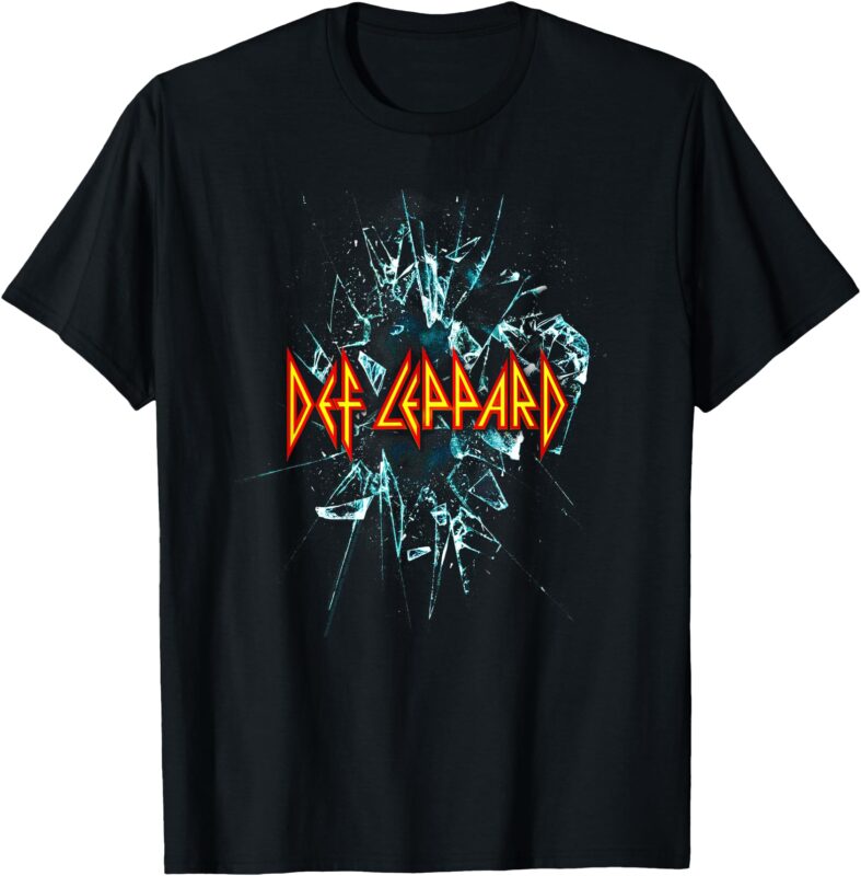 Def Leppard Classic Black Album T-Shirt – 100% Cotton, Adult Short Sleeve Tee