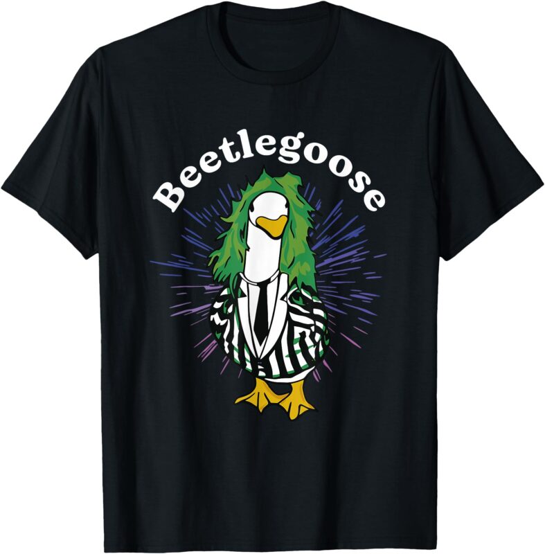 Beetlegoose Funny Silly Goose Spooky Design T-Shirt