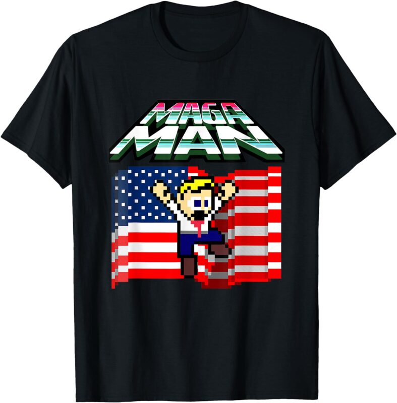 Election 2024 American Flag MAGA Man Funny President Trump T-Shirt