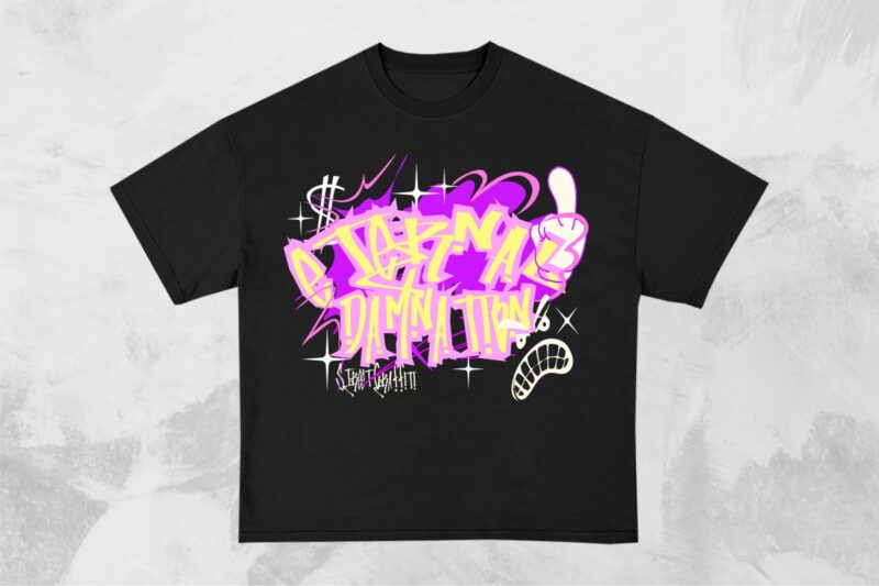 Graffiti Brutalism T-Shirt Designs Bundle