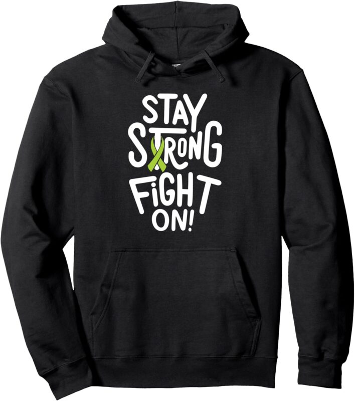 Fight On- Lyme Disease Awareness Supporter Ribbon Pullover Hoodie