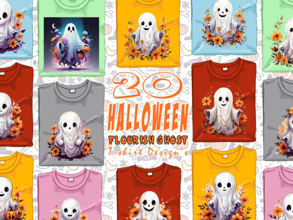 Colourful halloween flourish party with ghost t-shirt design bundle of 20 designs – download instantly retro vintage t-shirt Colourful halloween flourish party with ghost t-shirt design bundle of 20 designs – download instantly retro vintage t-shirt
