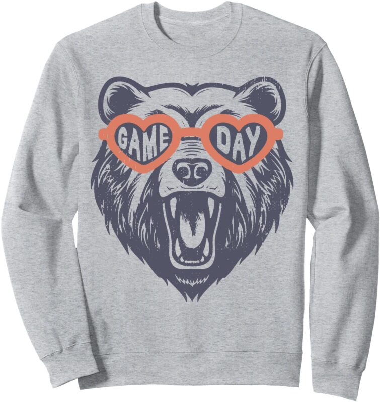 Football Game Day Bear Sweatshirt