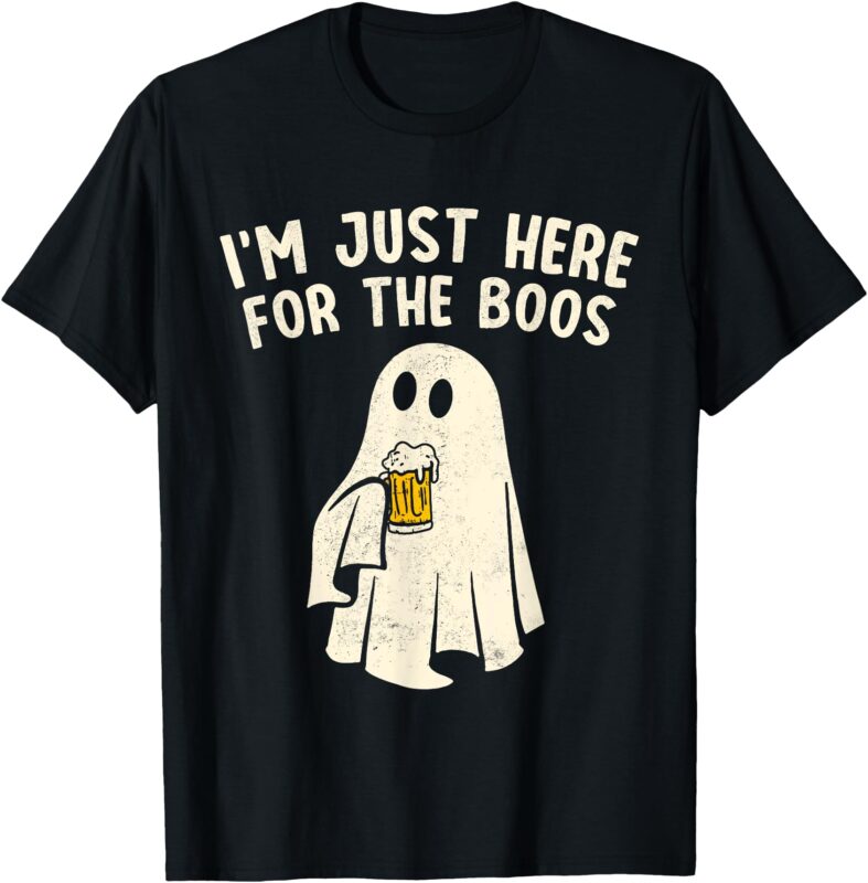 Funny I’m Just Here For The Boos Halloween Costumes Ghost T-Shirt