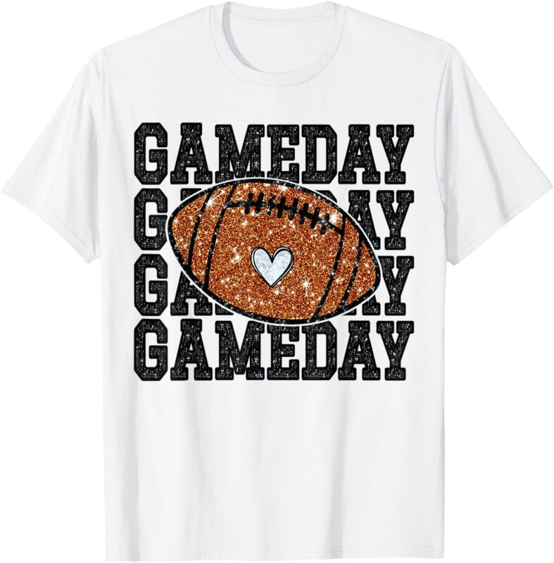 Game Day Football Bling Bling Football Lover Trendy T-Shirt