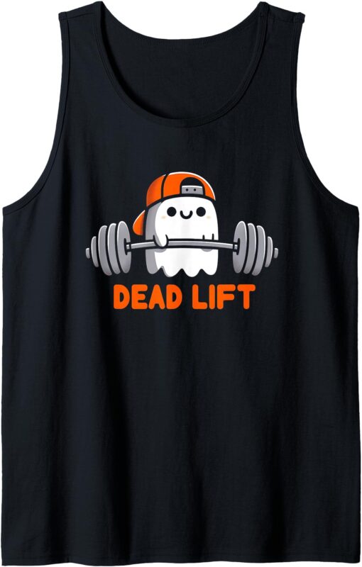 Ghost Dead Lift Halloween Gym Funny Gymer Weightlifting Tank Top