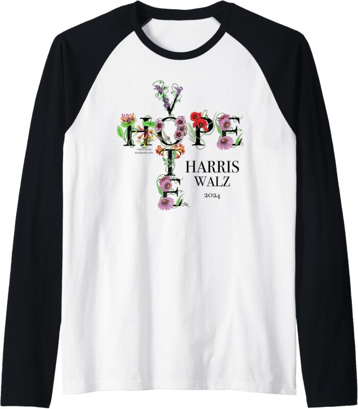 Harris Walz 2024 Raglan Baseball Tee