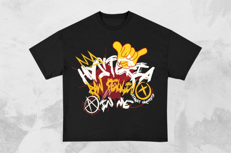 Graffiti Brutalism T-Shirt Designs Bundle