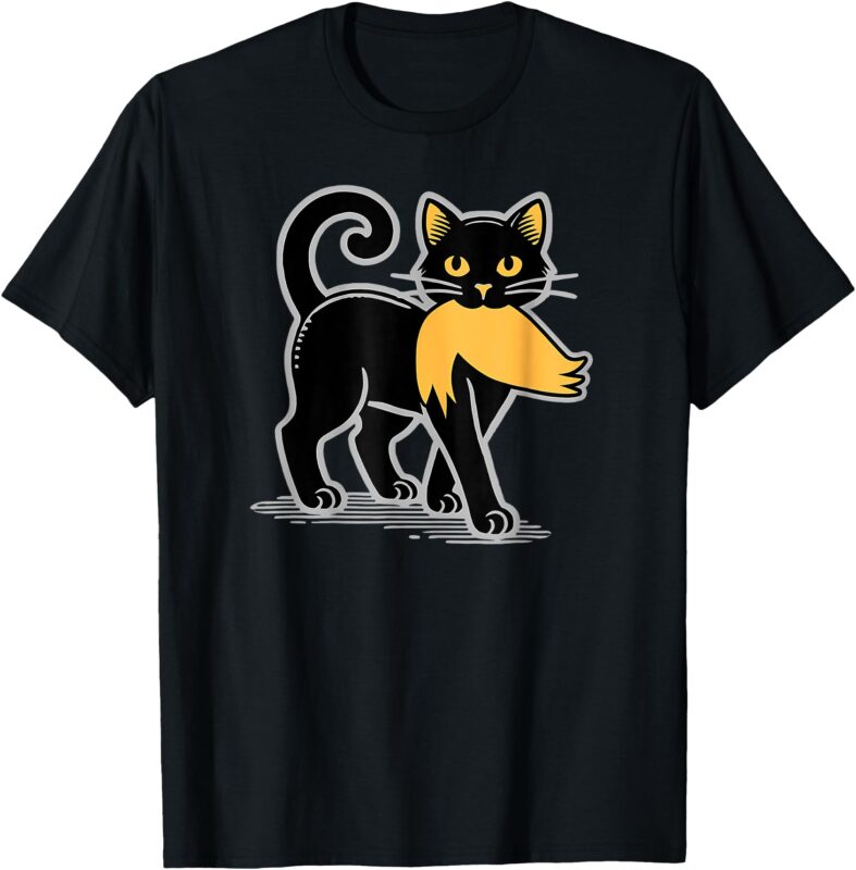 Kamala Harris 2024 Cat Carrying Trump Hair Sarcastic Walz T-Shirt