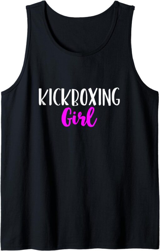 Kickboxing Girl Women Funny Kickbox Cute Gift Tank Top