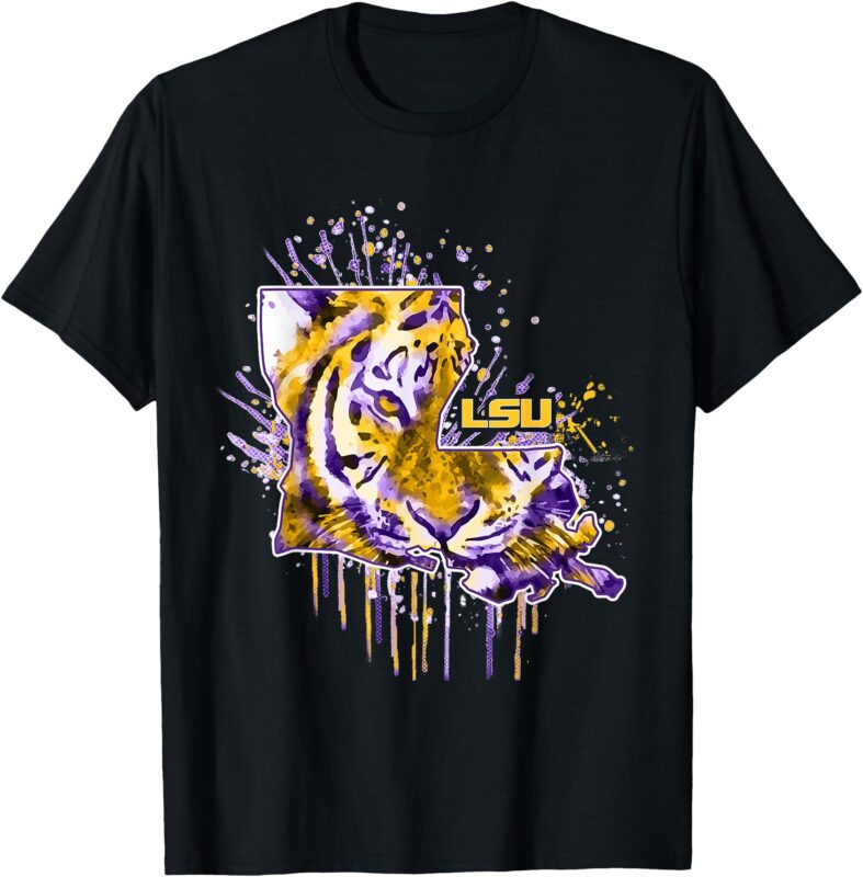 LSU Tigers Half Tiger Face T-Shirt
