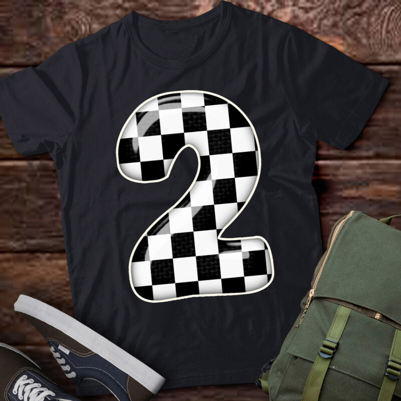 LT322 Birthday Boy Two Race Car 2nd Birthday Racing Car Flag