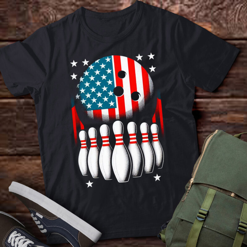 M438 American Flag Bowling Gifts For Bowling Team Bowler