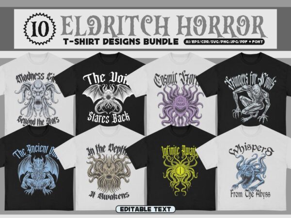 Eldritch horror t-shirt designs bundle Eldritch horror t-shirt designs bundle