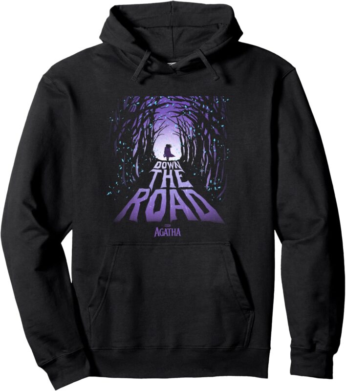 Marvel Agatha All Along Down The Road Witches Purple Logo Pullover Hoodie