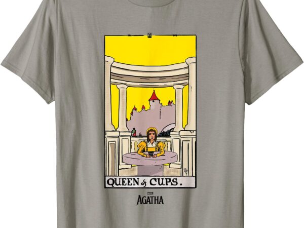 Marvel agatha all along queen of cups vintage tarot card t-shirt