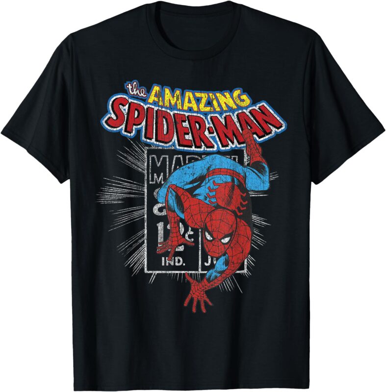 Marvel The Amazing Spider-Man Vintage Comic Poster T-Shirt