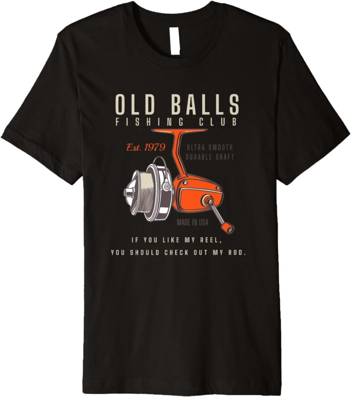 Mens Funny 1979 Fishing Birthday Old Fart 45th for Fisherman Premium T-Shirt
