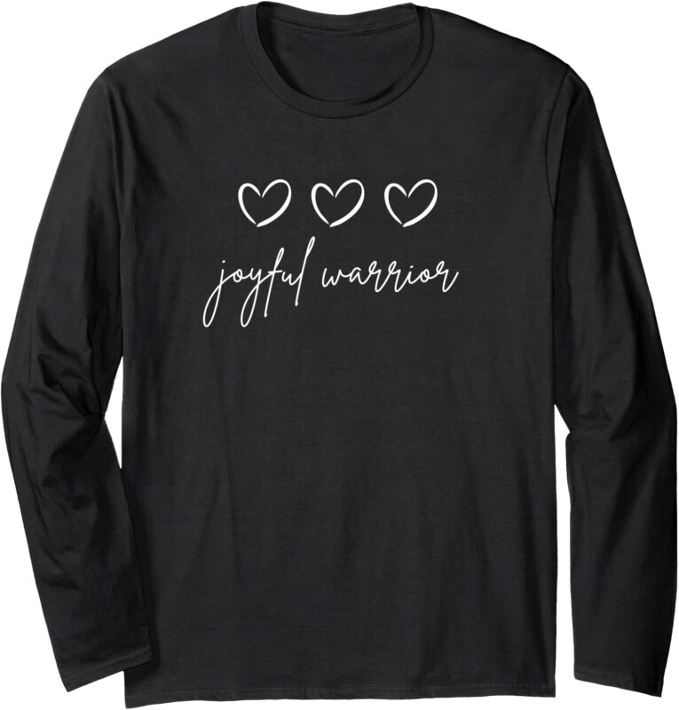 Minimalist Joyful Warrior Kamala Harris Tim Walz Waltz 2024 Long Sleeve T-Shirt