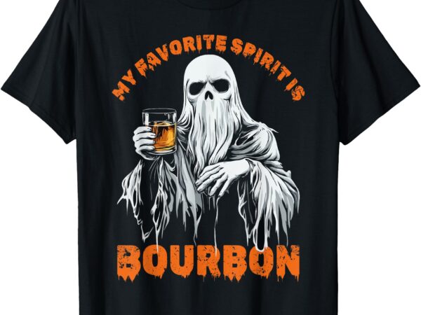 My favorite spirit is bourbon halloween ghost costume t-shirt