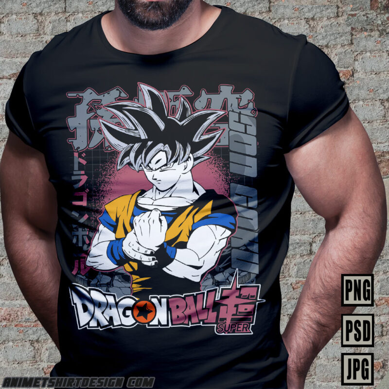 SON GOKU DRAGON BALL PART#11 ANIME TSHIRT DESIGN BUNDLE PNG
