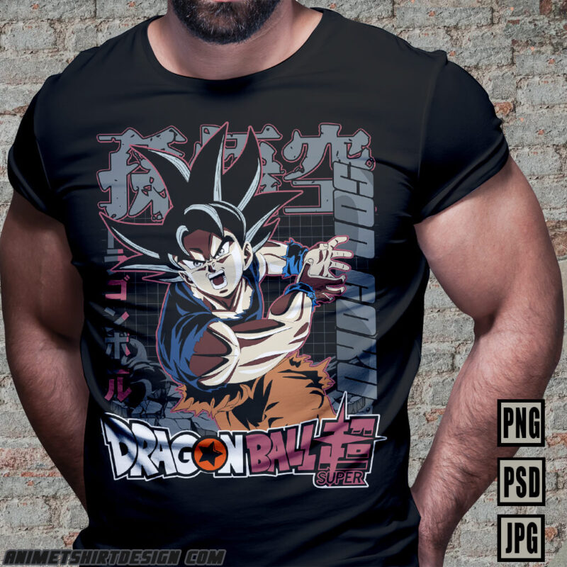 SON GOKU DRAGON BALL PART#11 ANIME TSHIRT DESIGN BUNDLE PNG
