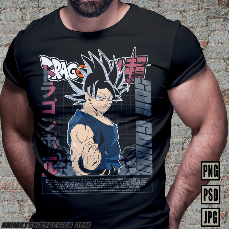 SON GOKU DRAGON BALL PART#11 ANIME TSHIRT DESIGN BUNDLE PNG