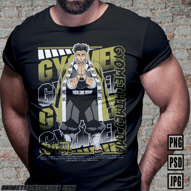 DEMON SLAYER PART#08 PNG PSD ANIME TSHIRT DESIGN BUNDLE