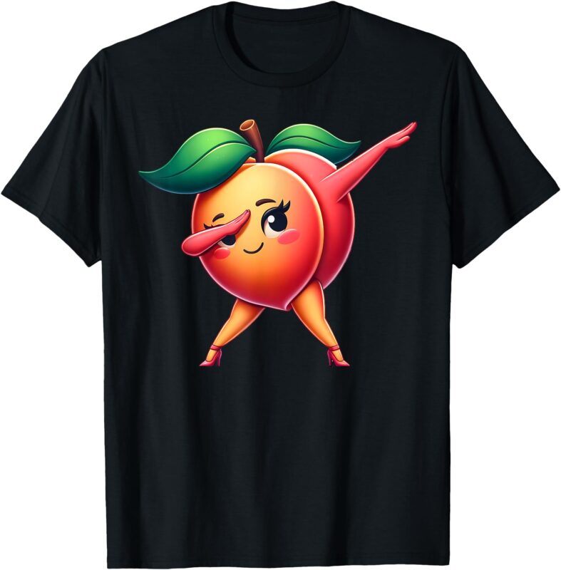 Peach Dabbing Peach Fruit Love Peaches, Miss Peaches T-Shirt
