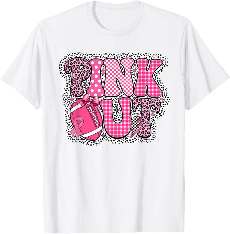 Pink Out Football Breast Cancer Awareness Toddler Boys Kids T-Shirt