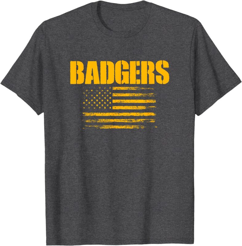 Prescott Badgers USA Flag Pride T-Shirt