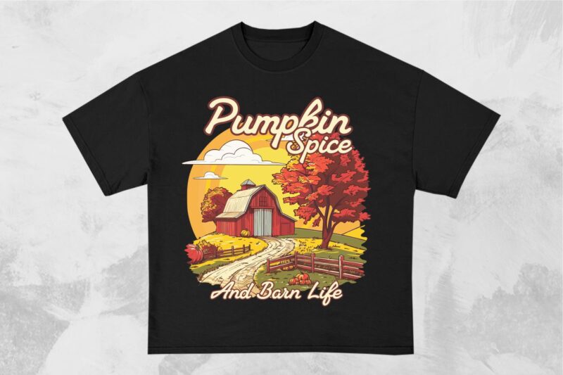 Autumn Farm Barn T-Shirt Designs Bundle