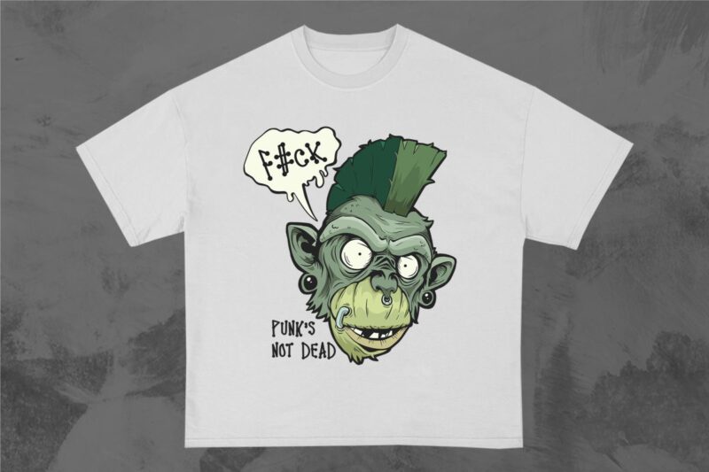 Street Punk T-shirt Designs Bundle Vector, Editable Graphic tshirt