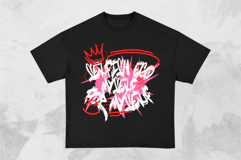 Graffiti Brutalism T-Shirt Designs Bundle